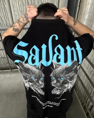 تيشيرت Savant أسود أوفرسايز